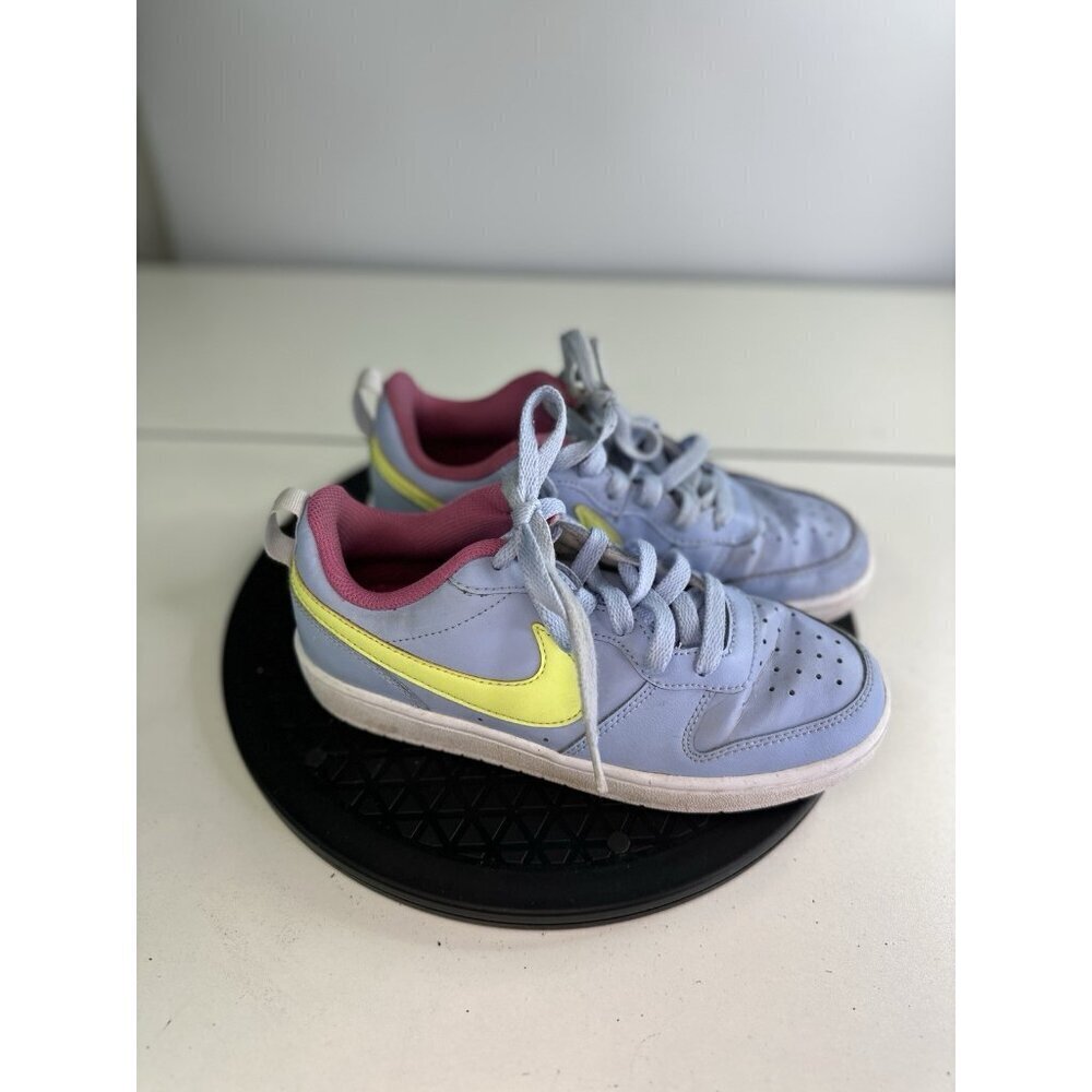 Nike Shoes 4Y Court Borough 2 Sneakers Multicolor Leather Casual BQ5448-405 - Picture 2 of 9